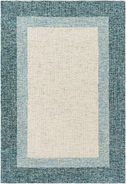 Elena Cream/Teal Handmade Rug EAE-2303 - 2'6" x 10'