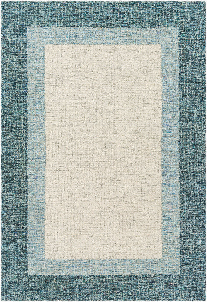 Elena Cream/Teal Handmade Rug EAE-2303 - 2'6" x 10'