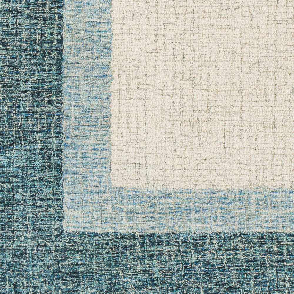 Elena Cream/Teal Handmade Rug EAE-2303 - swatch