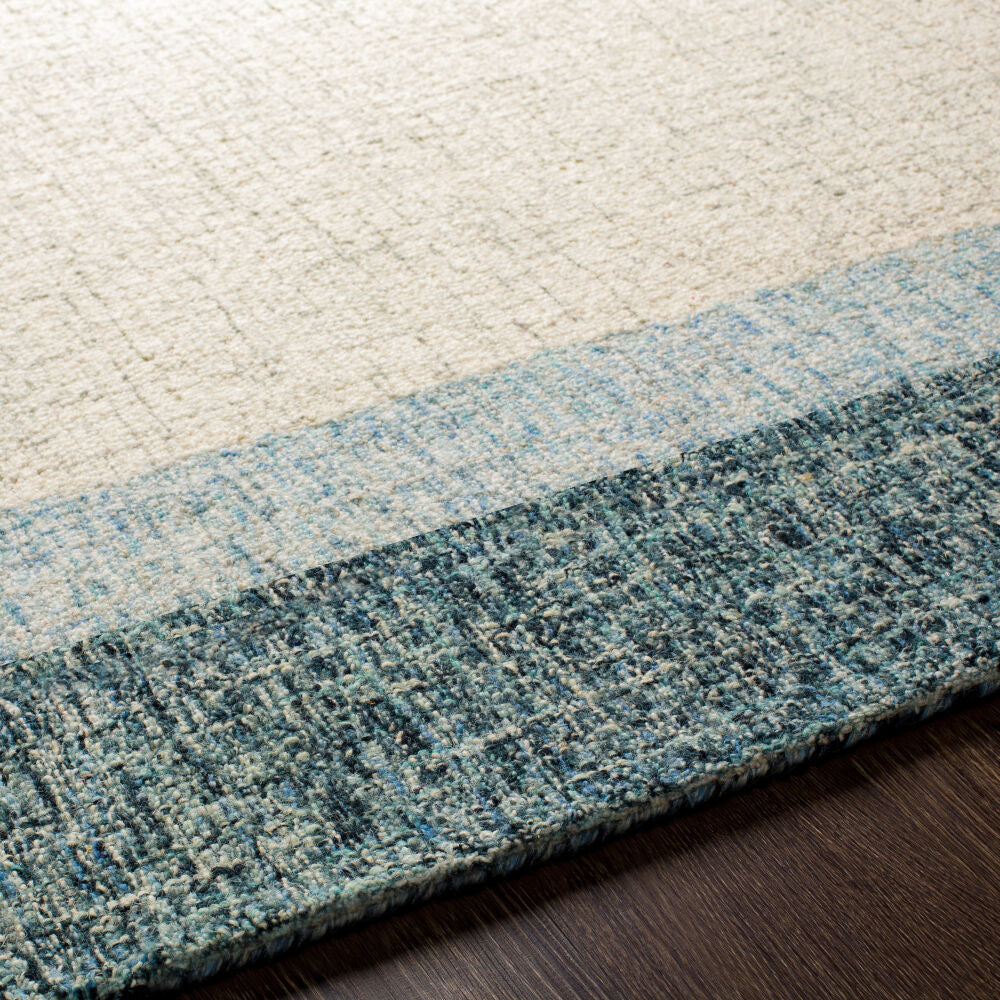Elena Cream/Teal Handmade Rug EAE-2303 - texture