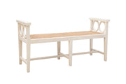 Cream Circles Bench - 54.25'