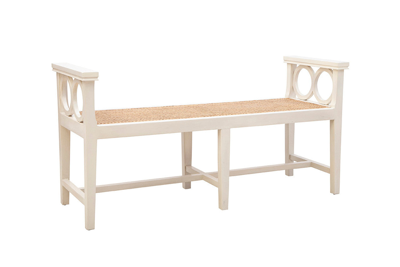 Cream Circles Bench - 54.25'