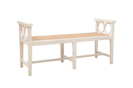 Cream Circles Bench - 54.25'