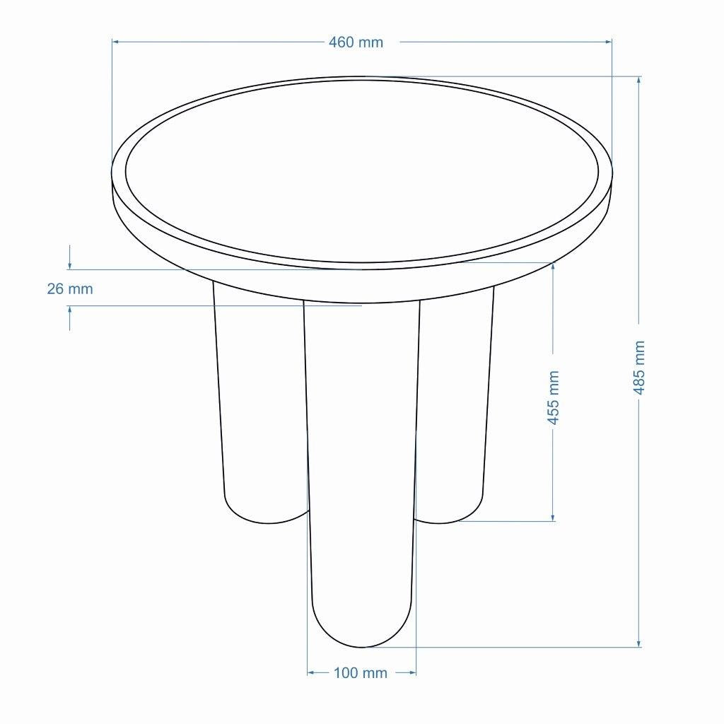 Sofia Enamel End Table Pearl Blue by Urbia - detail 6