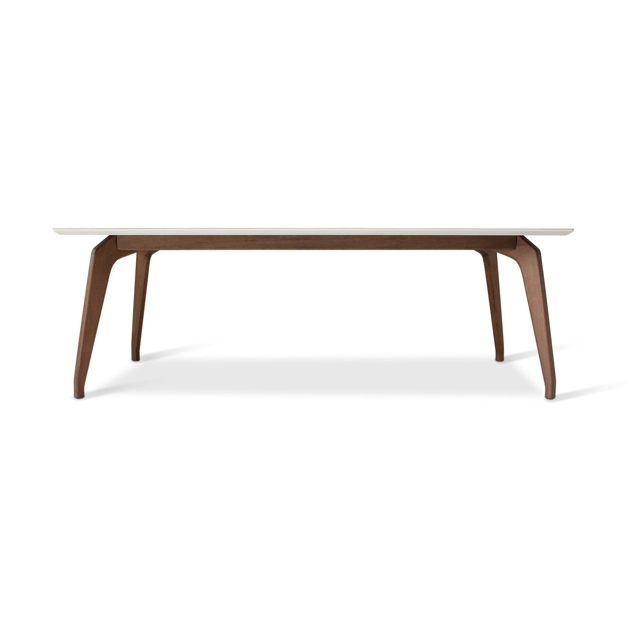 Modern Brazilian - Giane - Dining Table - Nogal Base - Off White Top - 86.5"W x 43.5"D x 30"H