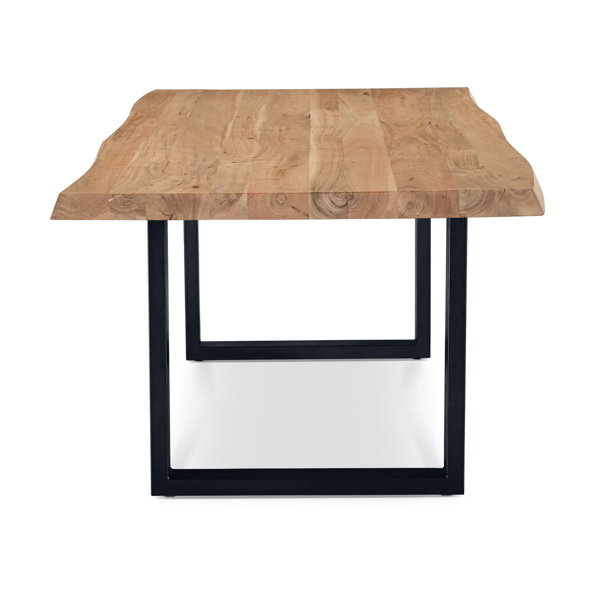 Brooks Dining Table U Base 40" x 79" Teak Top - Black Base by Urbia - detail 3