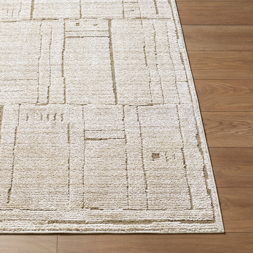 Alma Dark Brown/Taupe Machine Woven Rug EDAL-2300 - front