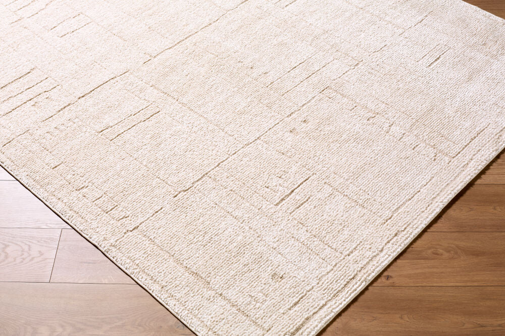 Alma Ivory/Taupe Machine Woven Rug - corner