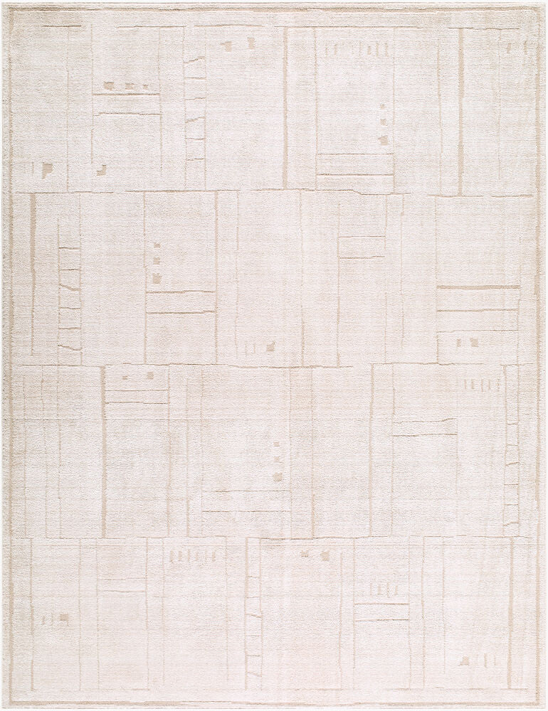 Alma Ivory/Taupe Machine Woven Rug - 5'3" x 7'
