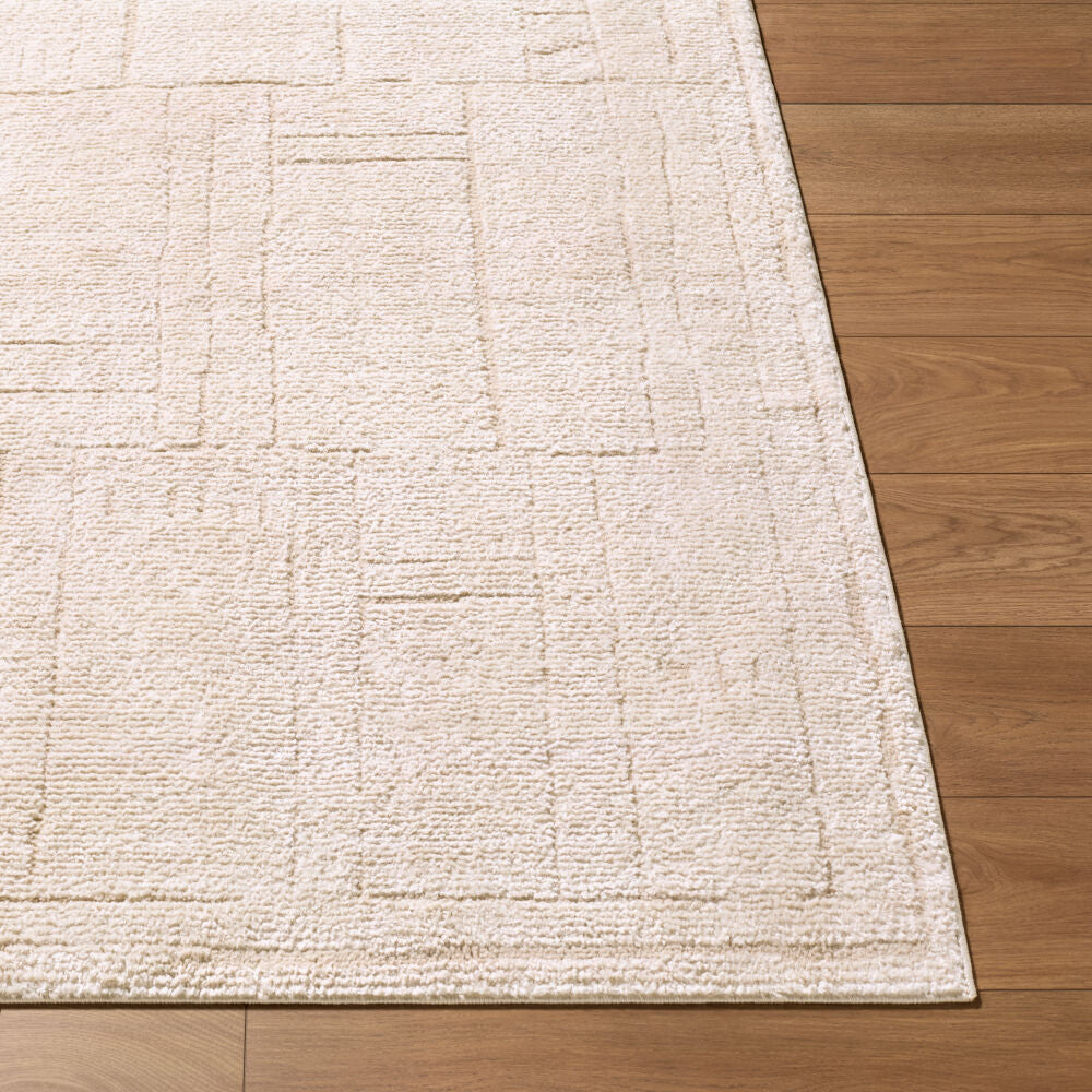Alma Ivory/Taupe Machine Woven Rug - front