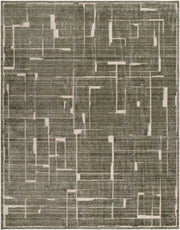 Alma Medium Brown/Olive Machine Woven Rug - 5'3" x 7'