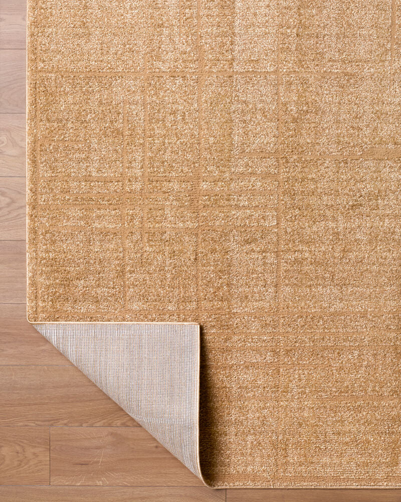 Alma Tan Machine Woven Rug - fold