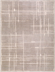 Alma Medium Brown/Taupe Machine Woven Rug - 5'3" x 7'