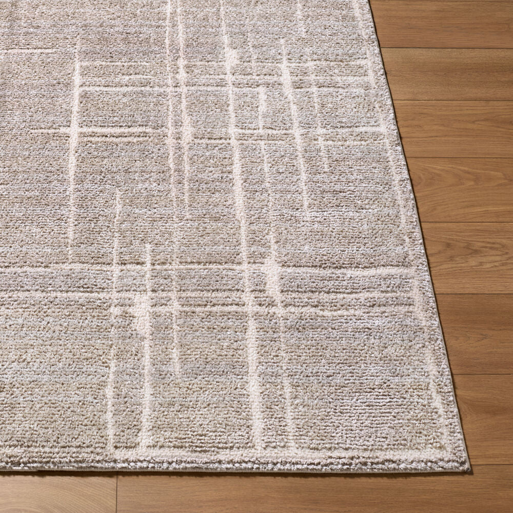 Alma Medium Brown/Taupe Machine Woven Rug - front