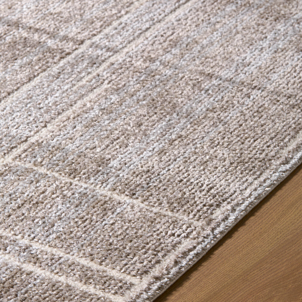 Alma Medium Brown/Taupe Machine Woven Rug - texture