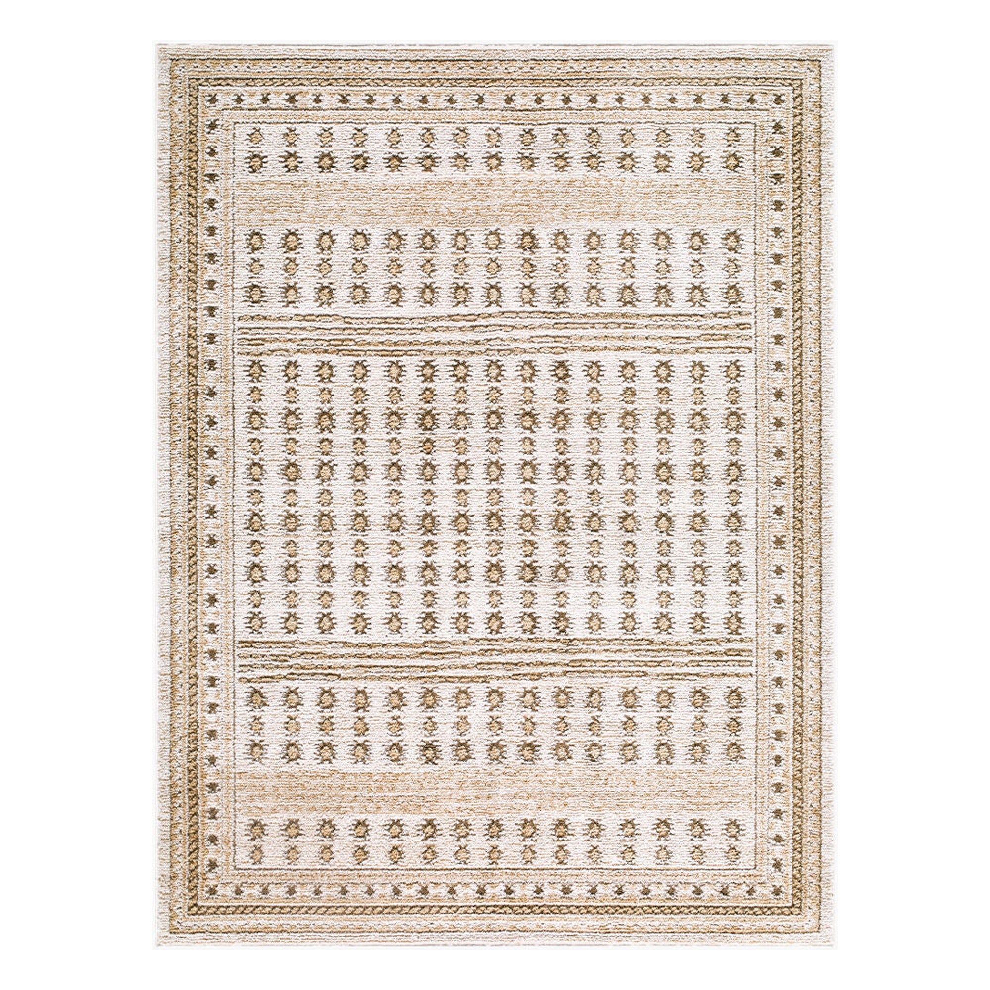 Alma Dark Brown/Taupe Machine Woven Rug EDAL-2305 - 5'3" x 7'