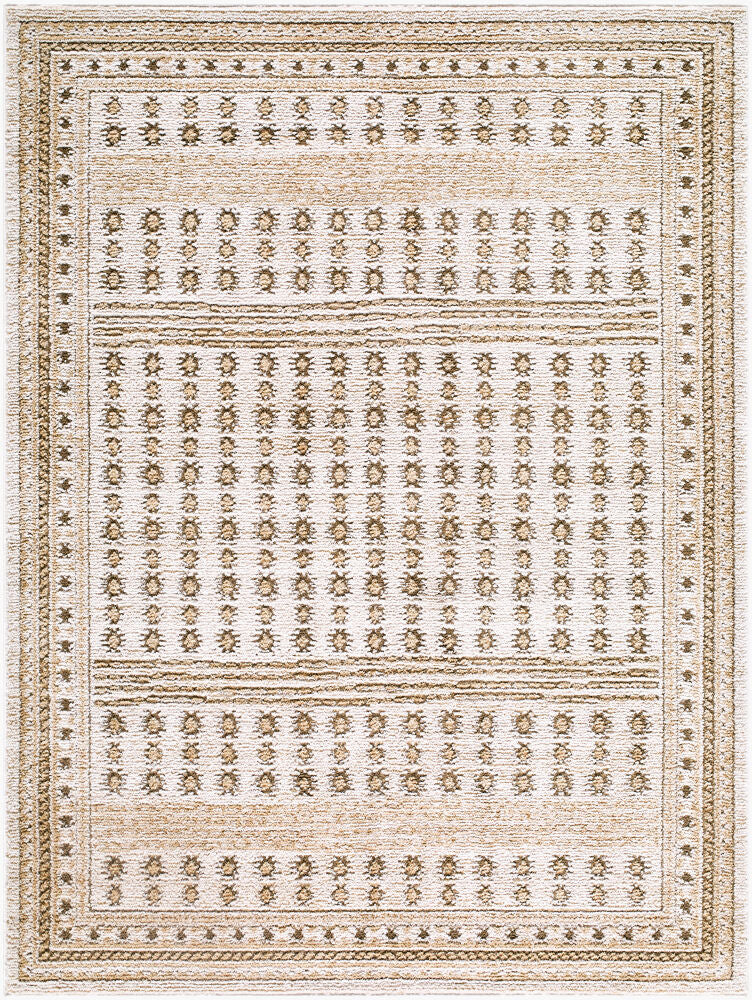 Alma Dark Brown/Taupe Machine Woven Rug EDAL-2305 - 5'3" x 7'