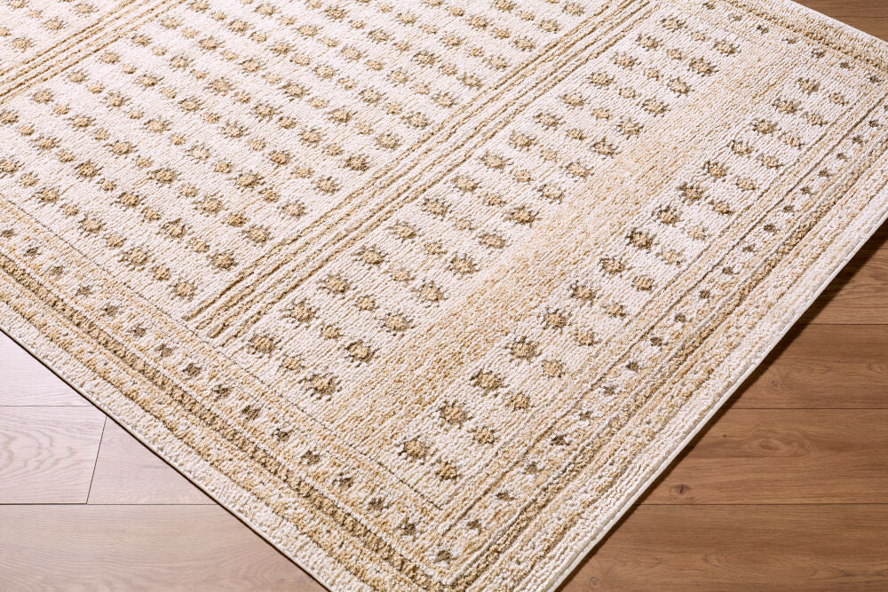 Alma Dark Brown/Taupe Machine Woven Rug EDAL-2305 - corner