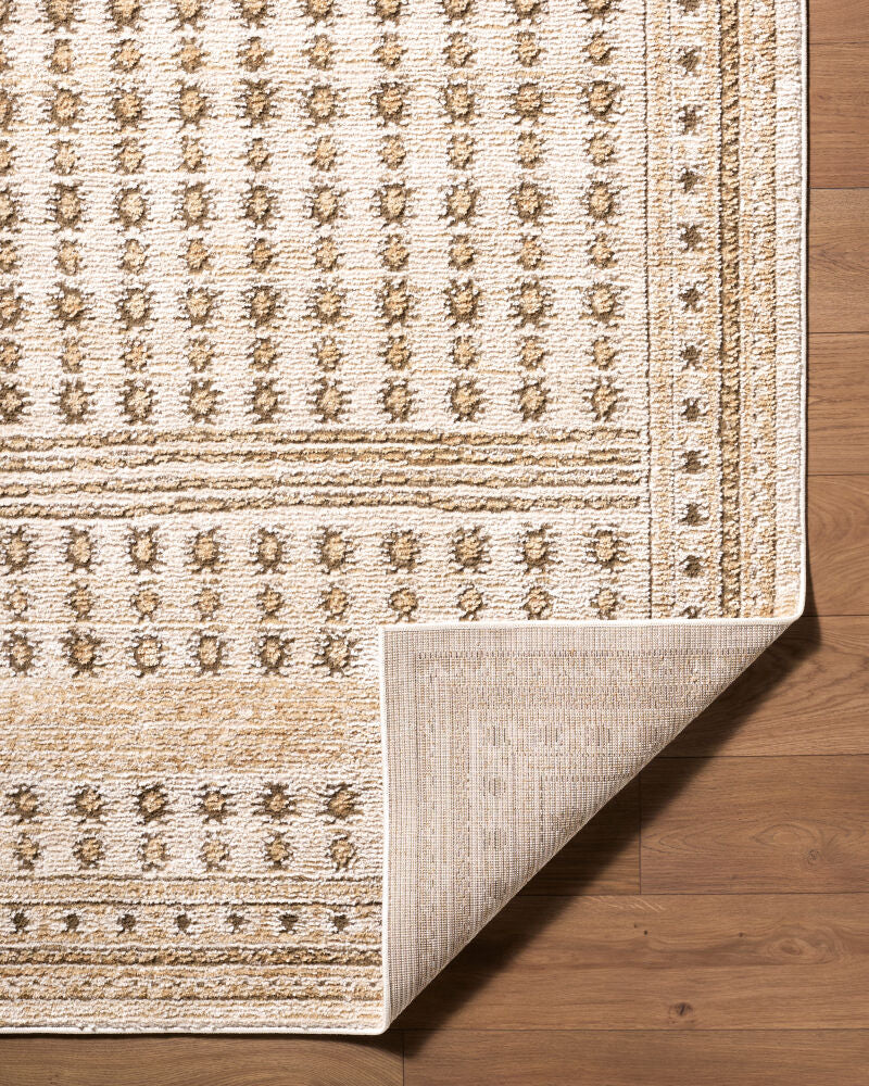 Alma Dark Brown/Taupe Machine Woven Rug EDAL-2305 - fold