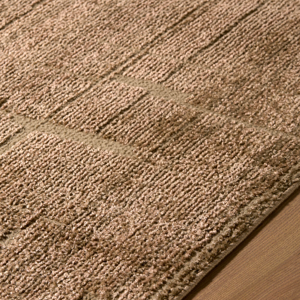 Alma Dark Brown Machine Woven Rug - texture