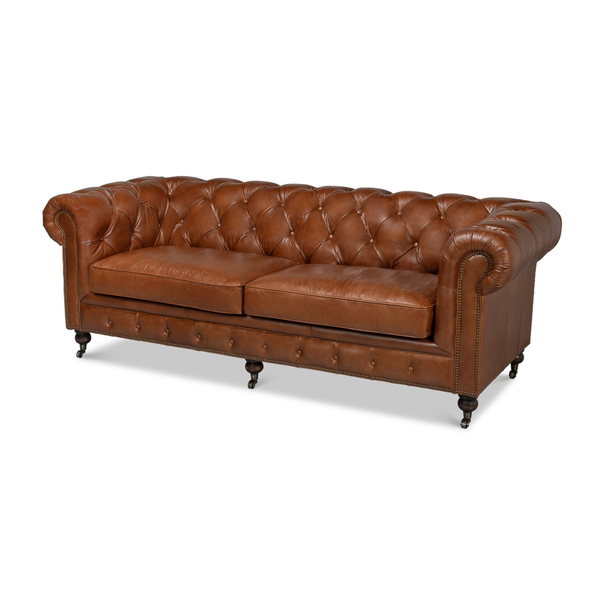 Castered Chesterfield Sofa by Sarreid Ltd