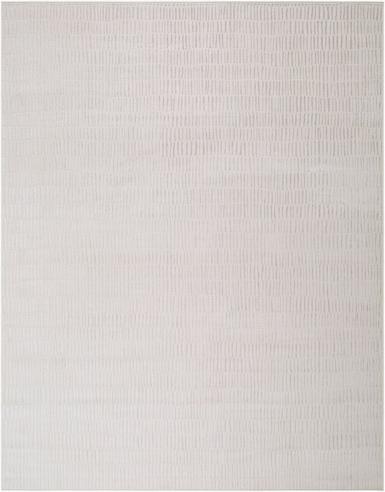 Grenelle Ivory/Silver Gray Machine Woven Rug EDGN-2300 - 5'3" x 7'