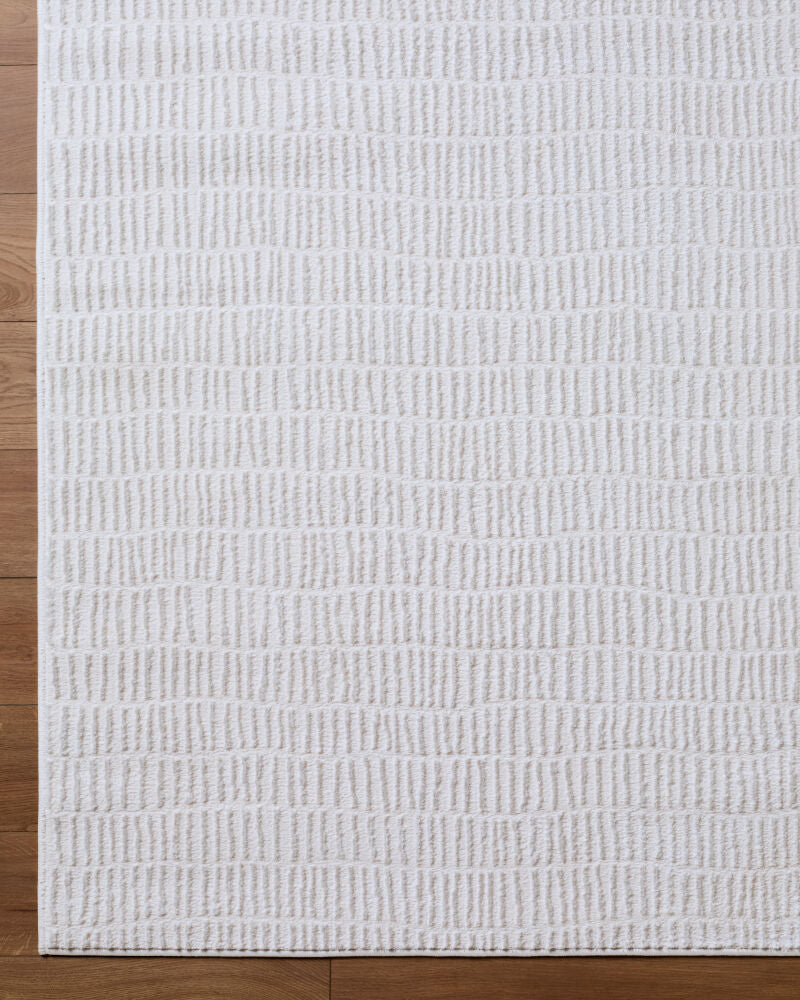 Grenelle Ivory/Silver Gray Machine Woven Rug EDGN-2300 - overhead