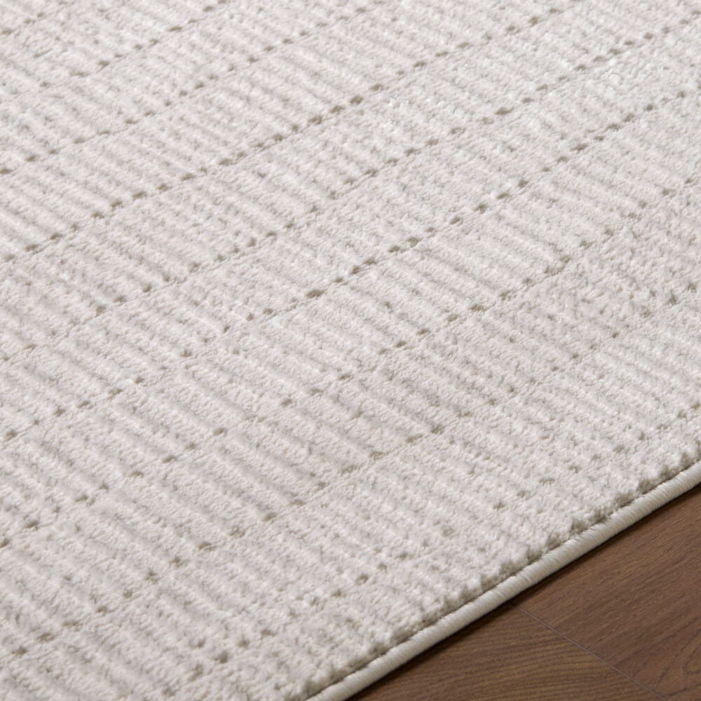 Grenelle Ivory/Silver Gray Machine Woven Rug EDGN-2300 - texture