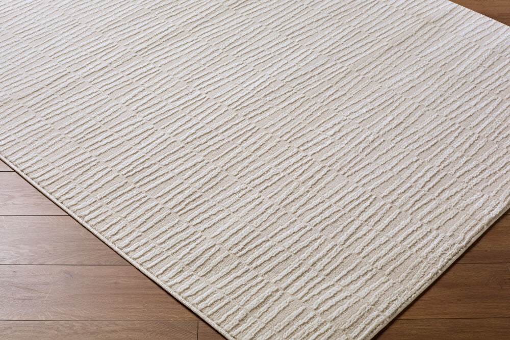 Grenelle Ivory Machine Woven Rug - corner