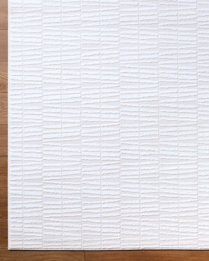 Grenelle Ivory Machine Woven Rug - overhead
