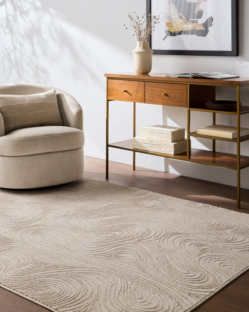Grenelle Light Brown/Taupe Machine Woven Rug EDGN-2303 - roomscene