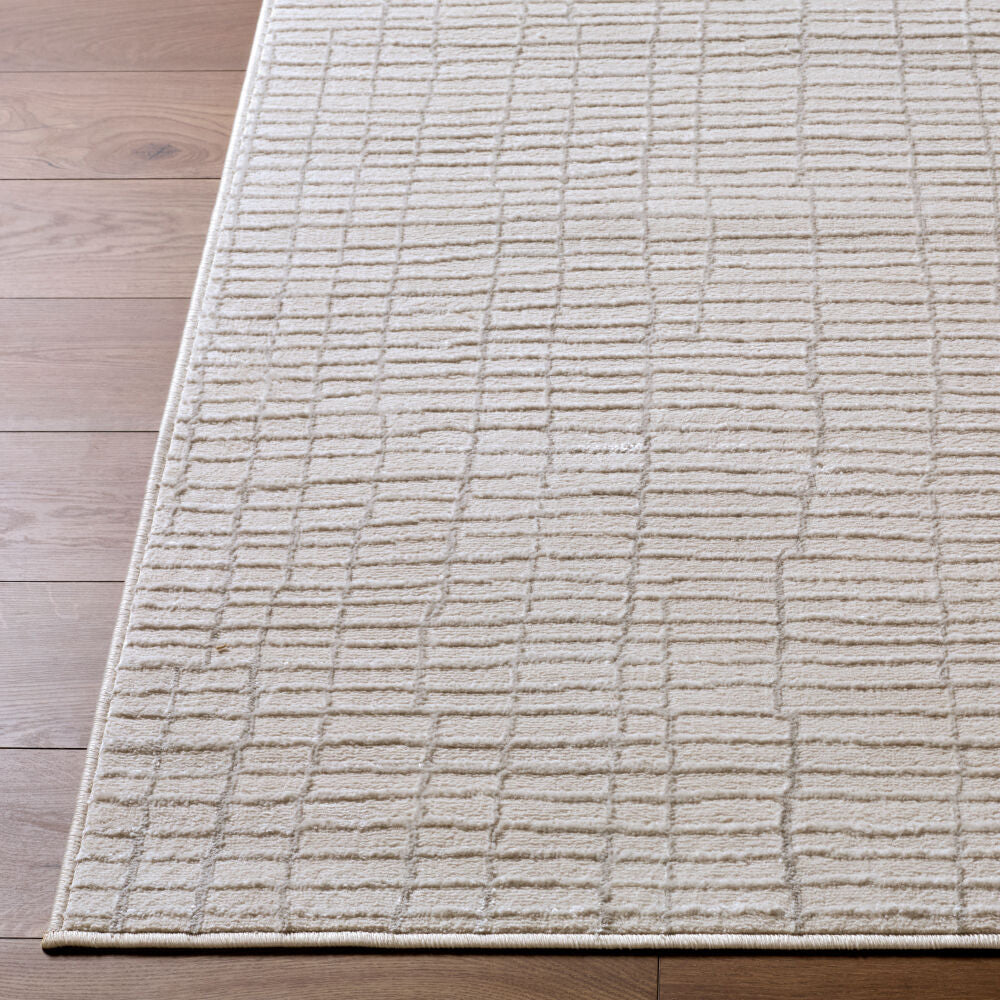 Grenelle Ivory/Silver Gray Machine Woven Rug EDGN-2304 - front