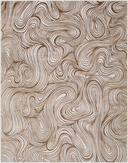 Grenelle Dark Brown/Taupe Machine Woven Rug - 5'3" x 7'