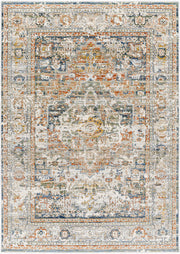 Edmonton Burnt Orange/Tan Machine Woven Rug - 2' x 2'11"