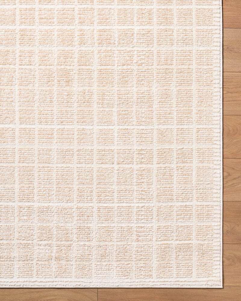 Odeon Cream/Tan Machine Woven Rug EDOD-2300 - overhead