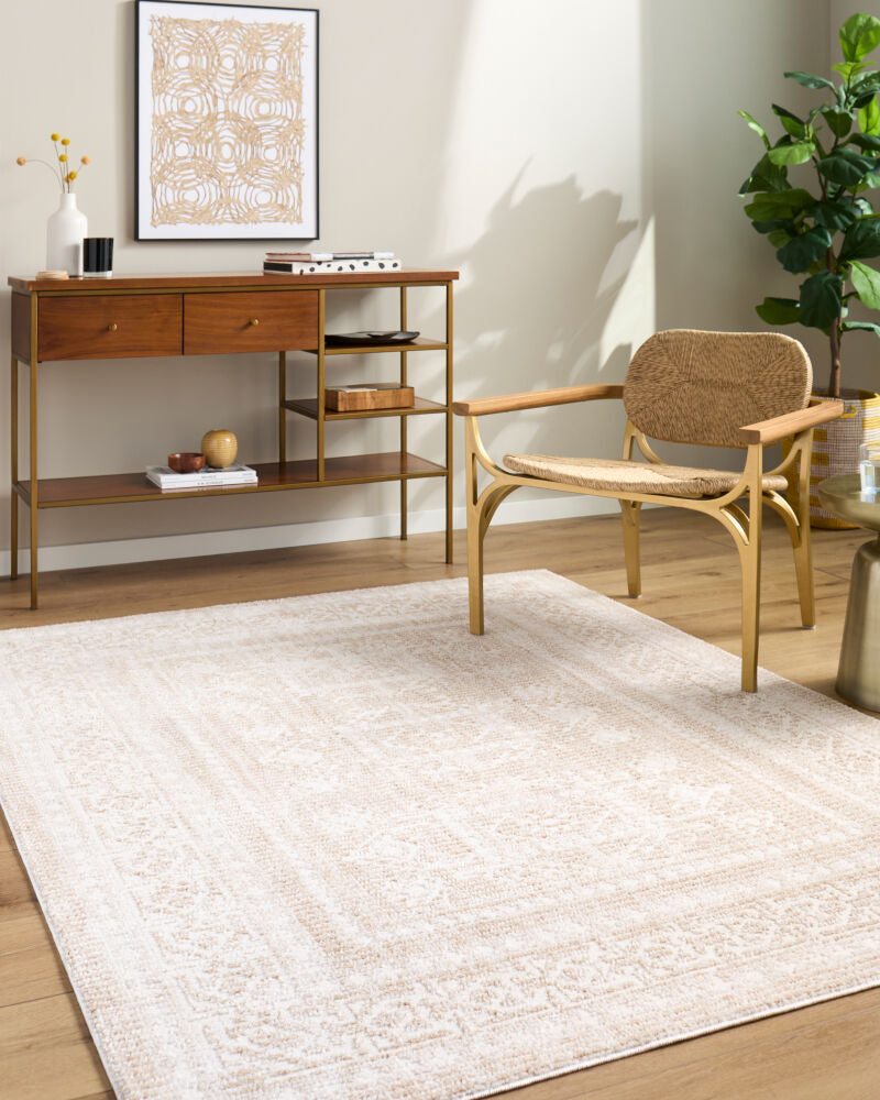 Odeon Cream/Tan Machine Woven Rug EDOD-2303 - roomscene