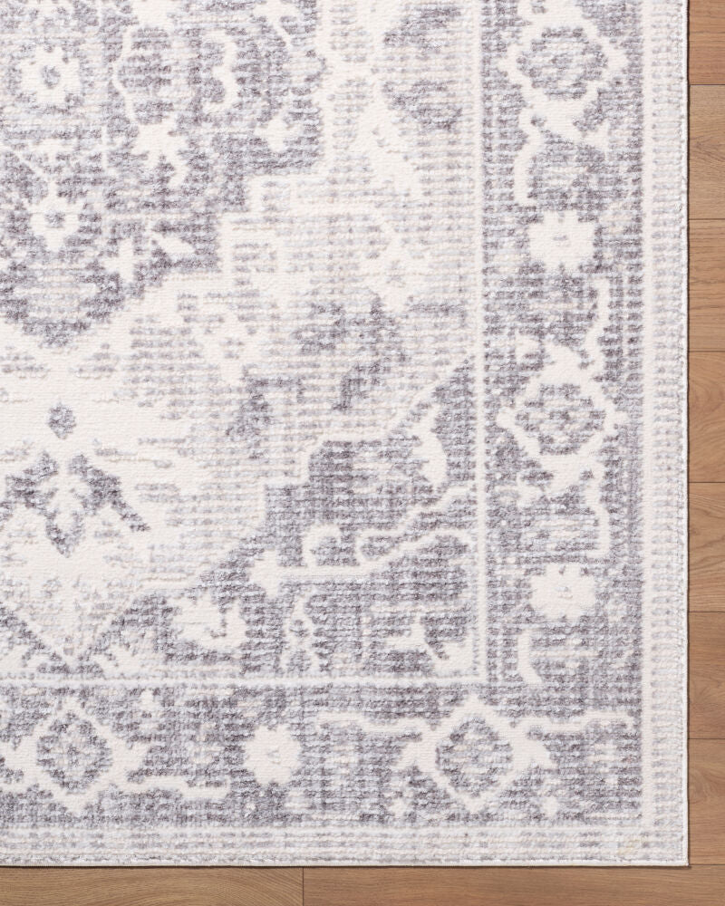Odeon Charcoal/Medium Gray Machine Woven Rug - overhead