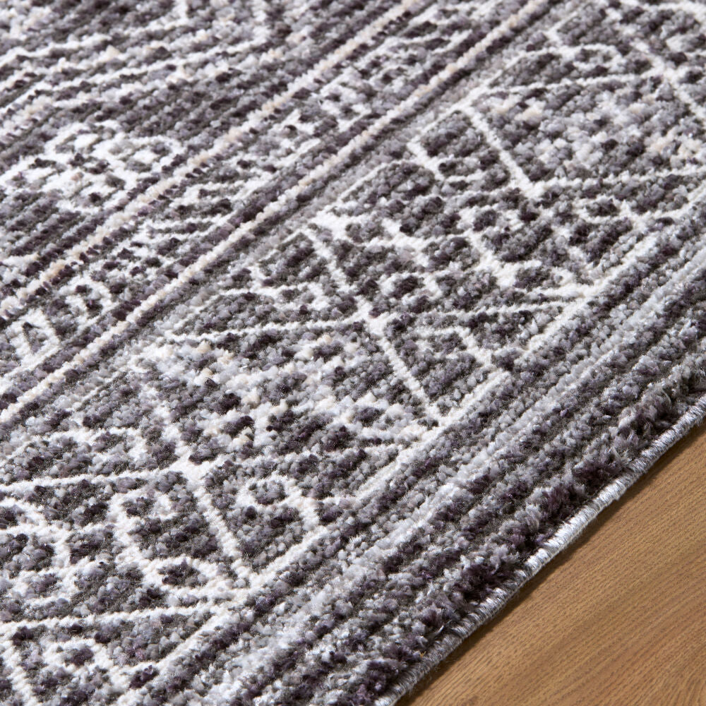 Odeon Black/Medium Gray Machine Woven Rug - texture