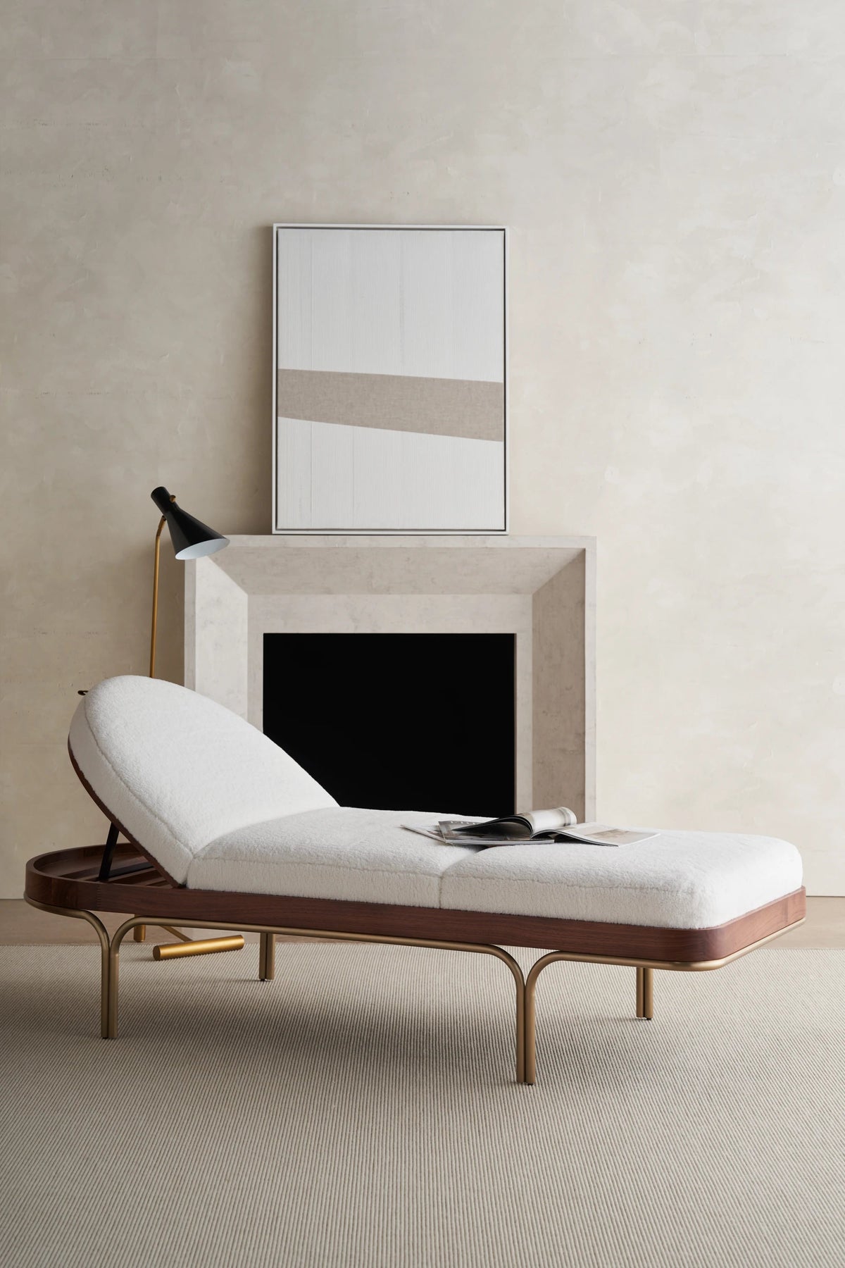 Rhythm Chaise Lucent Bronze Metallic Paint 76" by Caracole - view 3