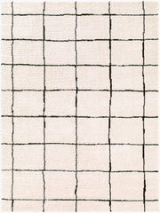 Rivoli Black/Cream Machine Woven Rug EDRV-2300 - 2' x 2'11"