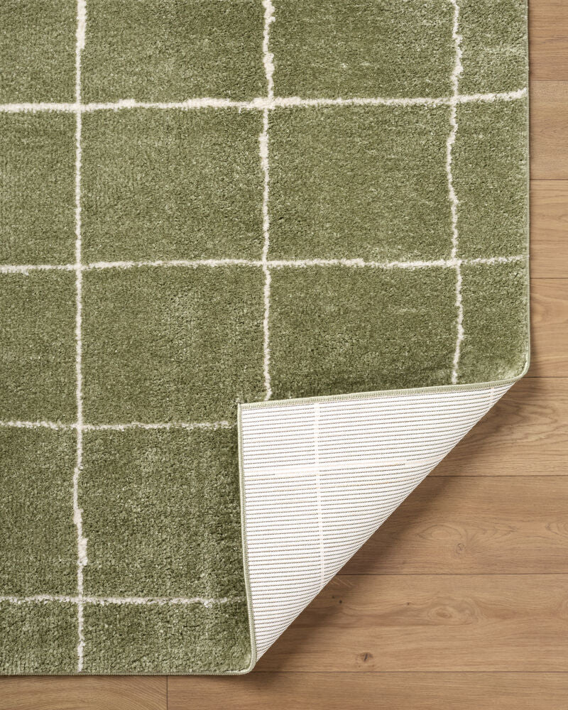 Rivoli Cream/Olive Machine Woven Rug EDRV-2302 - fold