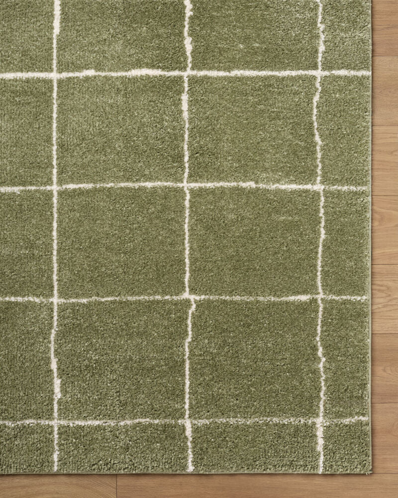 Rivoli Cream/Olive Machine Woven Rug EDRV-2302 - overhead
