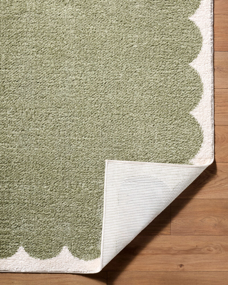 Rivoli Cream/Olive Machine Woven Rug EDRV-2303 - fold