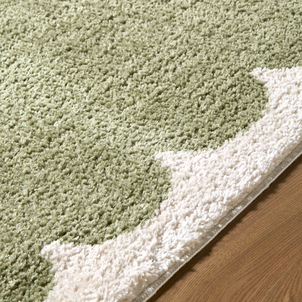 Rivoli Cream/Olive Machine Woven Rug EDRV-2303 - texture