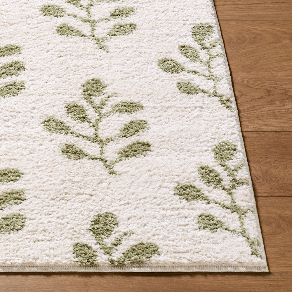 Rivoli Cream/Olive Machine Woven Rug EDRV-2304 - front