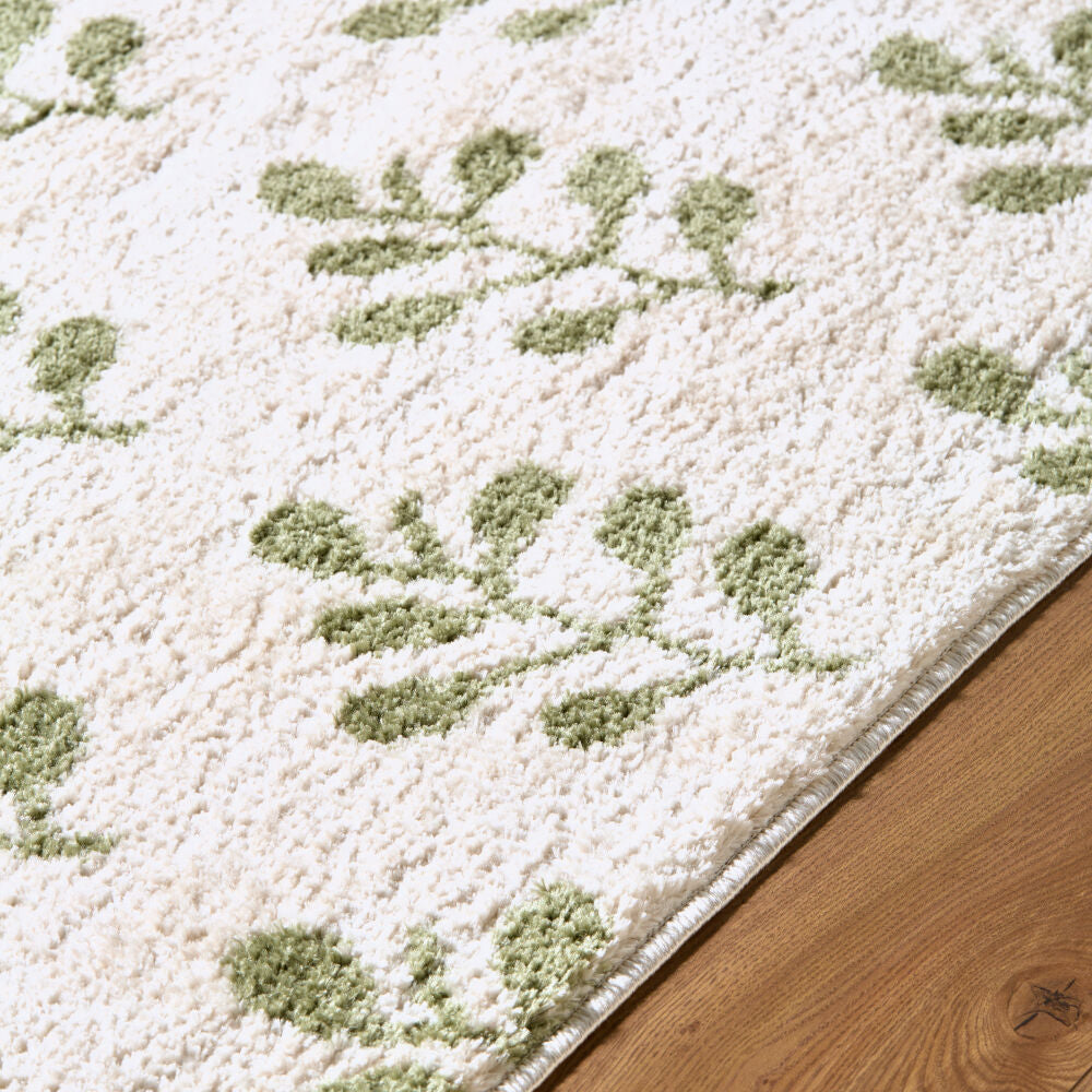 Rivoli Cream/Olive Machine Woven Rug EDRV-2304 - texture