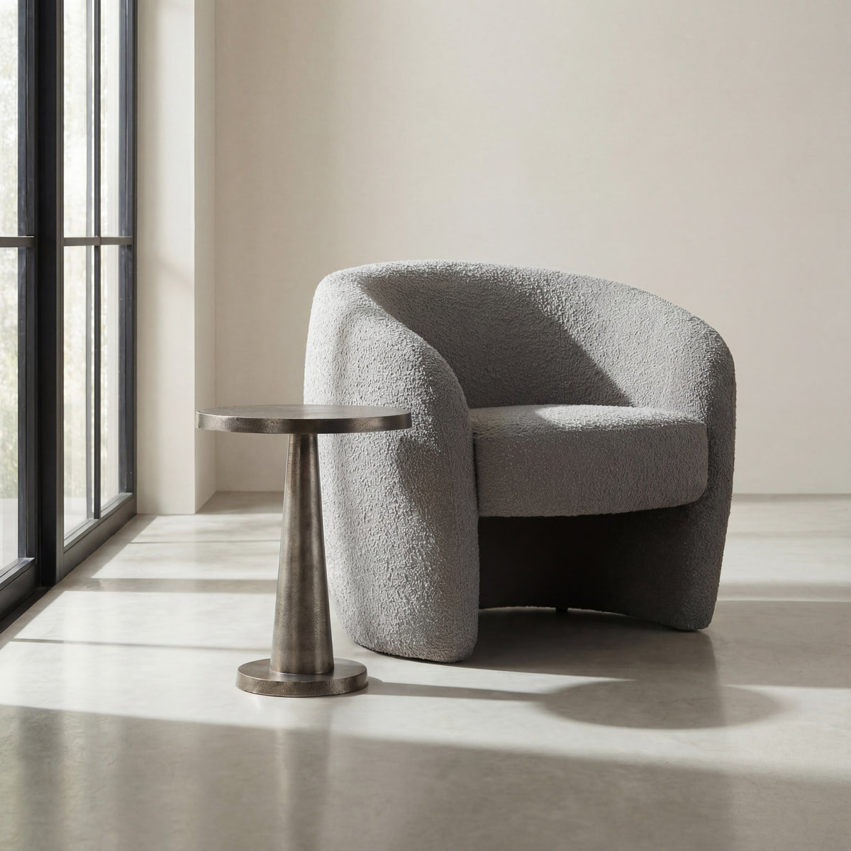 Elements Clark End Table - Antique Nickel by Urbia - detail 4