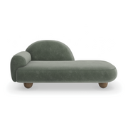 Cypress Retro Walnut Chaise 80" by Caracole