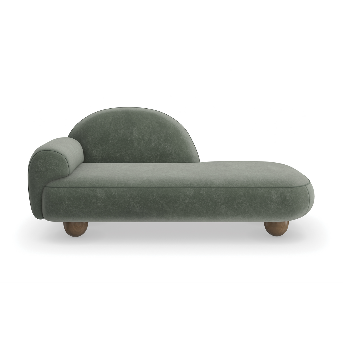 Cypress Retro Walnut Chaise 80" by Caracole