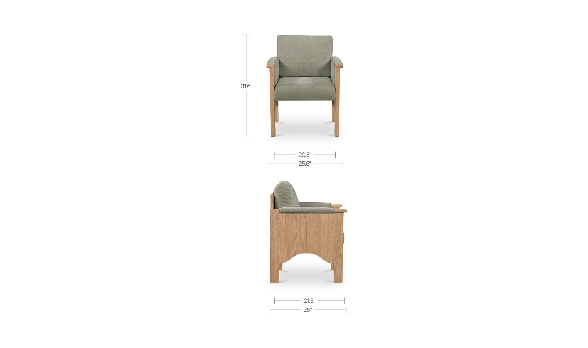 Bauer Dining Chair Sage by Moe's Home Collection - view 19